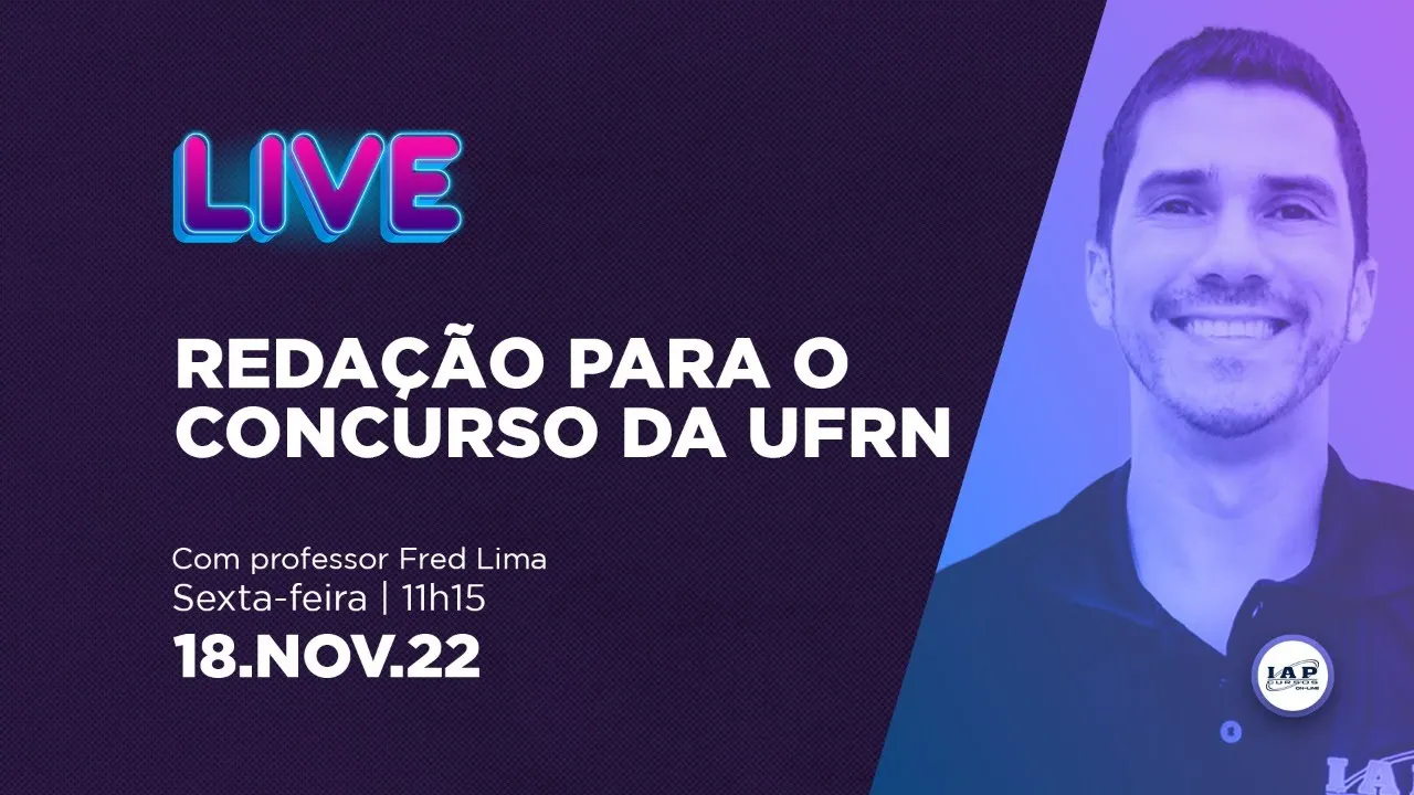 LIVE: REDAÇÃO PARA O CONCURSO DA UFRN.