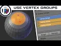 Blender Tutorial - How to Use Vertex Groups