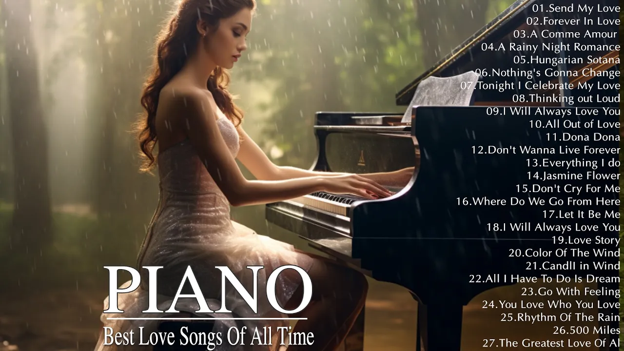 200 Most Beautiful Piano Melodies: The Best Romantic Love Songs Playlist - Relaxing Piano Music Ever
