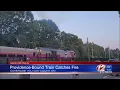 MBTA Commuter Rail train heading to Providence catches fire