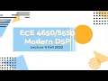 Digital Signal Processing Lecture 9 Fall 2022