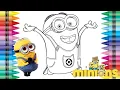 Minions coloring pages using markers Minion dave