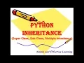 Python Inheritance Super Sub Classes Multiple Inheritance Python Tutorial for Beginners