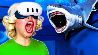 ให้อาหารฉลามยักษ์ ในโลกเสมือนจริง Feeding Sharks in Mixed Reality on Quest 3 I ชิคกี้พาย