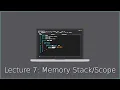CSE 116 Lecture 7 Memory Stack and Scope