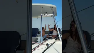 Kids being an important part of our crew #sailing #sailingfamily #boatlife #ocean #familylife #sail
