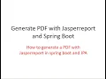 18 - Generate PDF with Jasperreport and Spring Boot SOLVED