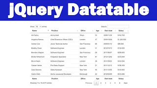 How to use jQuery Datatable with and without Database PHP MySQL
