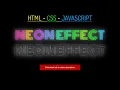 NEON GLOWING ANIMATED EFFECT - CSS and Javascript Neon Text Flicker Glow