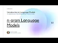 Intro to language models n-gram language models
