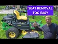John Deere Z335E Zero Turn Seats are Hard To Remove NOT