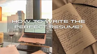 How to Write the Perfect Resume The Juliana Method
