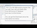 Visual Basic 2008 VB 2008 Tutorial Add Save Edit Search Delete from MS Access 07 with listview