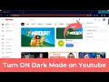 How to Turn ON Dark Mode on Youtube Quick Easy