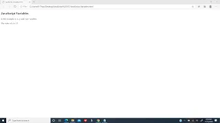 JavaScript 101 - JavaScript Variables