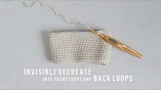 Invisible Decrease through front flo and back loops blo - lalylala amigurumi crochet tutorial