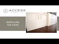 Access Installing Toe Kicks Toe Kick Clips - Access by Cabinet Joint Modern Frameless Cabinets