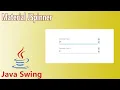 Java Swing - Custom Material JSpinner