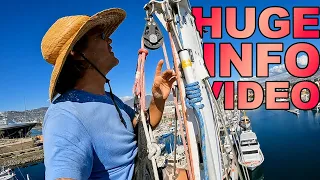 Dockside Sailboat RIGGING CHANGE w/Explanations (TONS of useful info) pt.1/2
