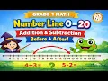 Grade 1 Math Number Line 0 20 Addition Subtraction for Kids Fun Learning with Freddy the Frog