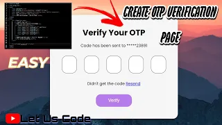 Coding a OTP Verification page using HTML JS and CSS ASMR Programming