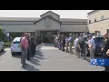 K9 Norbi walks out of Upstate Veterinary Specialties