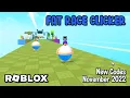 Roblox Fat Race Clicker New Codes November 2022