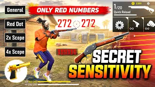 10x SECRET HEAD LOCK SENSITIVITY 🔥🔒 FOR ONLY RED NUMBERS 😱 || HEADSHOT SETTINGS FREEFIRE 