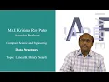 Searching techniques - linear search by Mr E Krishna Rao Patro