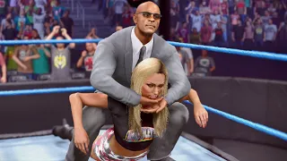WWE 2k22 Stacy Keibler vs Teddy Long intergender wrestling