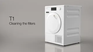 How to clean the filter of the Miele T1 dryer Miele Australia