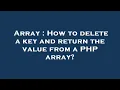 Array How to delete a key and return the value from a PHP array