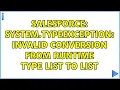 Salesforce System TypeException Invalid conversion from runtime type List Contact to List Lead