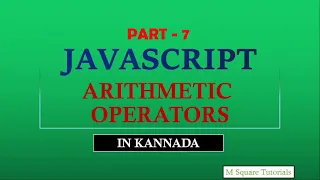 Arithmetic Operators JavaScript Tutorial for Beginners In Kannada