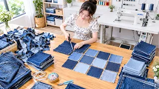 2 Amazing Ideas ! Don’t Throw Away Your Old Jeans! Turn Them Into a Beautiful Quilt