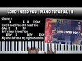 Lord I Need You Piano Tutorial B