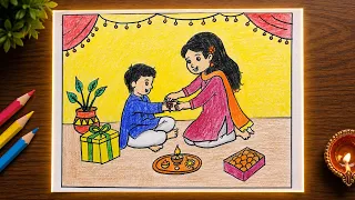 Easy Raksha Bandhan Drawing  | Step by Step Drawing Tutorial