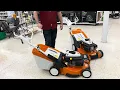 All new Stihl RM655 gas powered walk behind mower