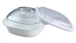 corningware simplylite 2 12 quart casserole with glass and plastic lids