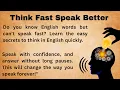 Download Lagu Think Fast And Speak Better || Improve Your English || Bookish English