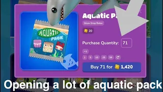 Opening a lot of Aquatic pack in blooket