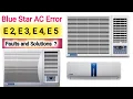Blue Star Window Split Ac Error E1 E2 E3 E4 E5 Problem How To Fix AC Error