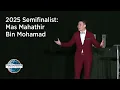 Lagu 2025 International Speech Contest Semifinalist: Mas Mahathir Bin Mohamad