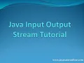 Java Input Output Stream Tutorial www javatutoronline com