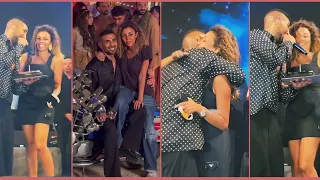 أحمد سعد يحتفل بعيد ميلاد زوجته علي المسرح امام الجميع ويقدم لها أجمل هدية 