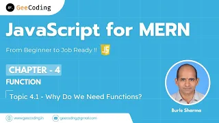 4 01 - Introduction to Functions in JavaScript Why Do We Need Functions Modularity New Series
