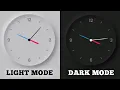 Toggle between LIGHT and DARK mode using CSS and JavaScript CSS neumorphism working analog clock