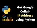 Python Code - Get Google Collab IP address and Host name
