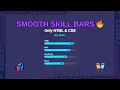 Glassmorphism Animated Skills Bar using HTML CSS