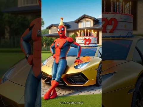 Spider man ka birthday 🎂 super girl konsa gift degi#shortvideo #spiderman